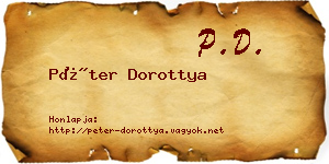 Péter Dorottya névjegykártya